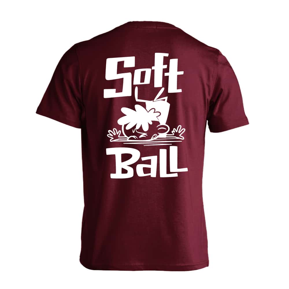 ソフトボール ソフトボールカートゥーン 七転び八起き 吸水速乾ドライTシャツ