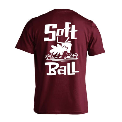 ソフトボール ソフトボールカートゥーン 七転び八起き 吸水速乾ドライTシャツ