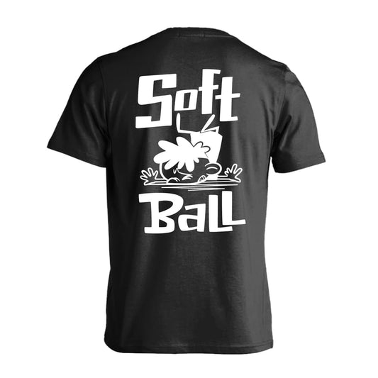 ソフトボール ソフトボールカートゥーン 七転び八起き 吸水速乾ドライTシャツ