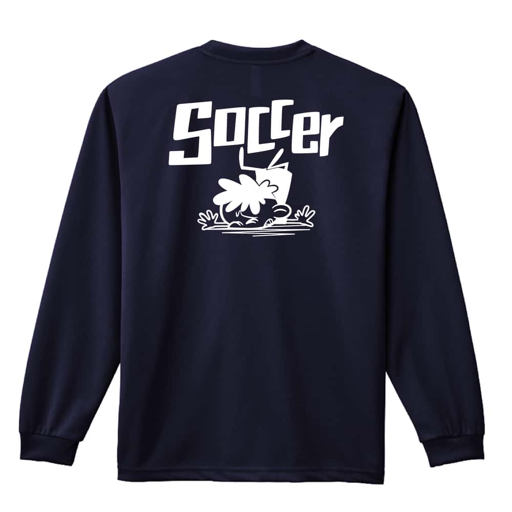 サッカー サッカーカートゥーン 七転び八起き 吸水速乾ドライロングTシャツ