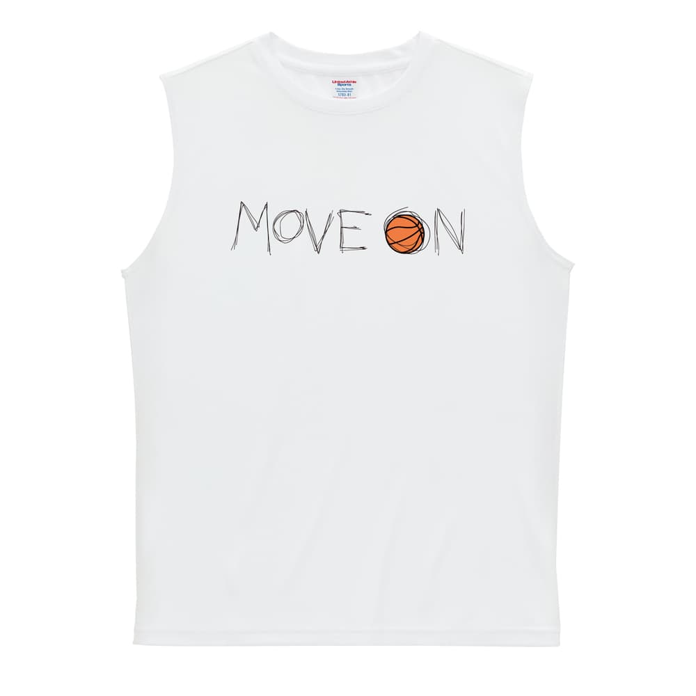 バスケットボール MOVE ON 進め リサイクルポリエステル ノースリーブシャツ