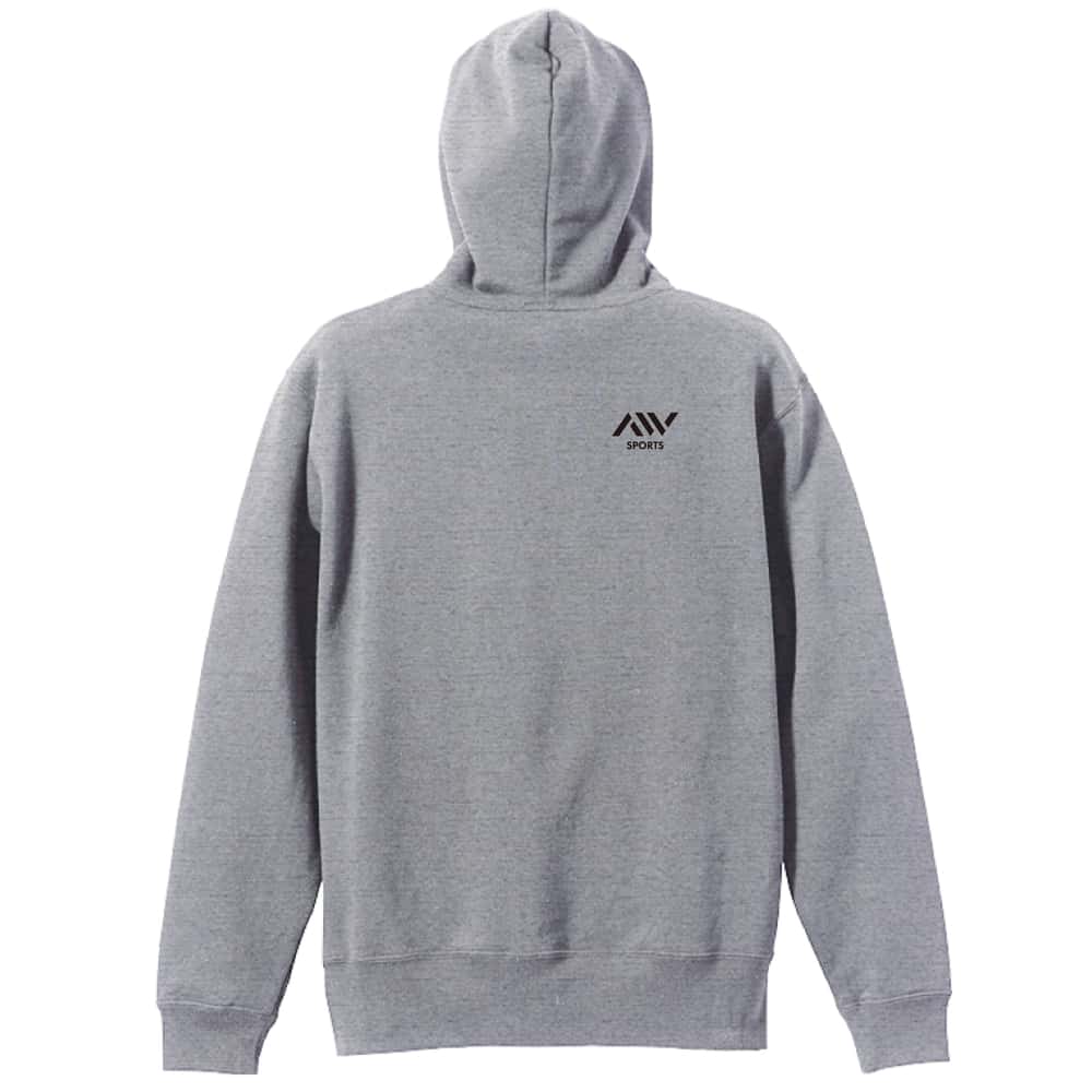 バスケットボール practice makes perfect 裏パイルジップパーカー 背面デザイン