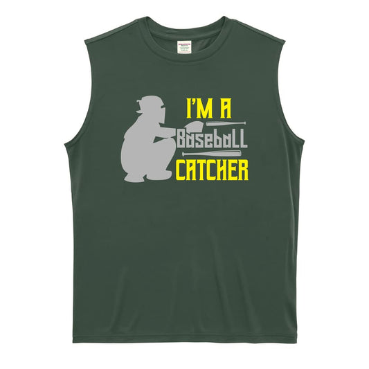 野球 I'M A CATCHER リサイクルポリエステル ノースリーブシャツ
