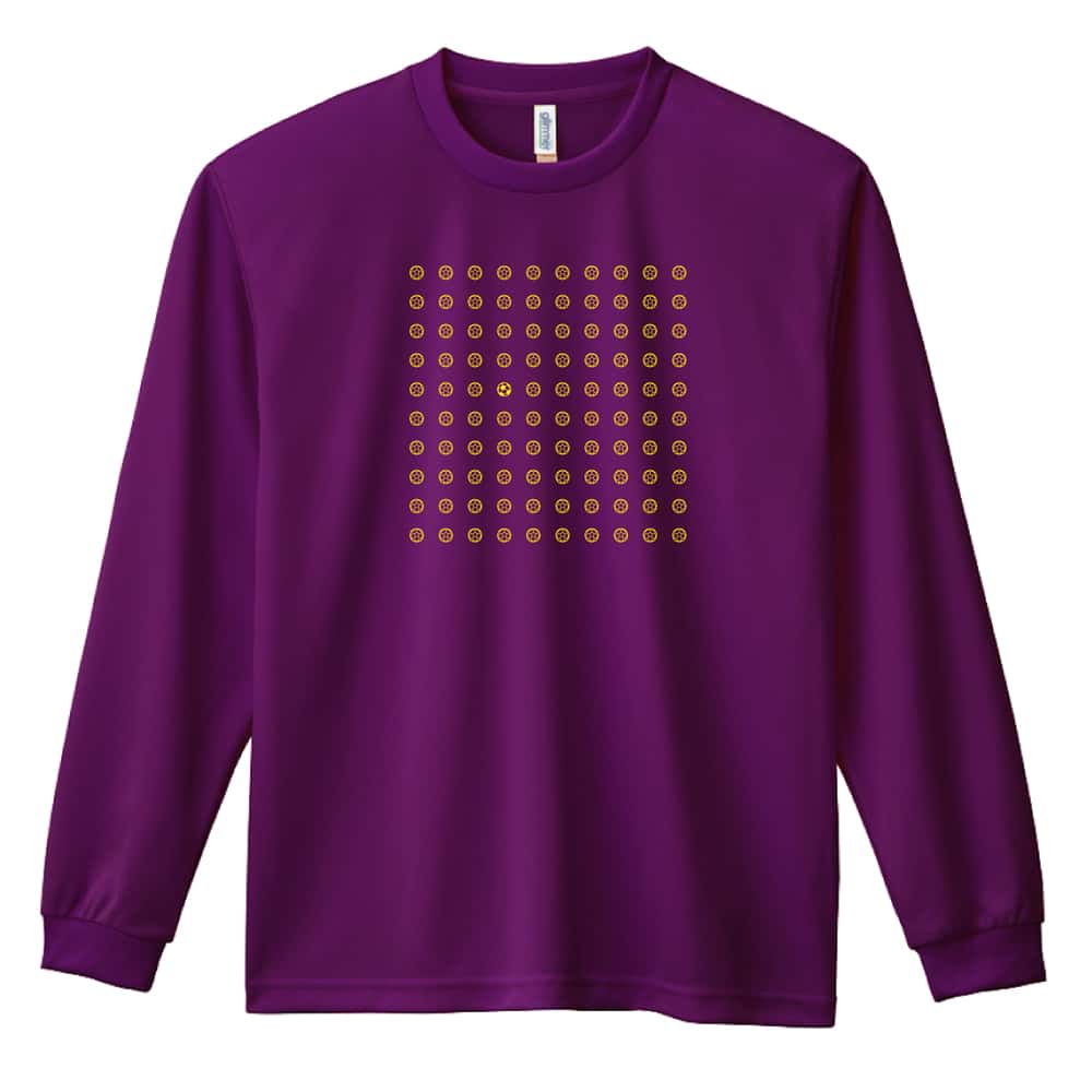 サッカー サッカーボールドット 吸水速乾ドライロングTシャツ