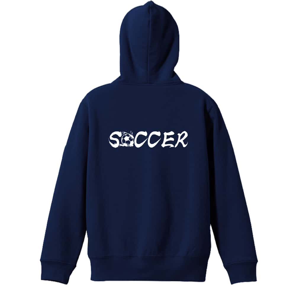 サッカー SOCCER BALL 裏パイルジップパーカー