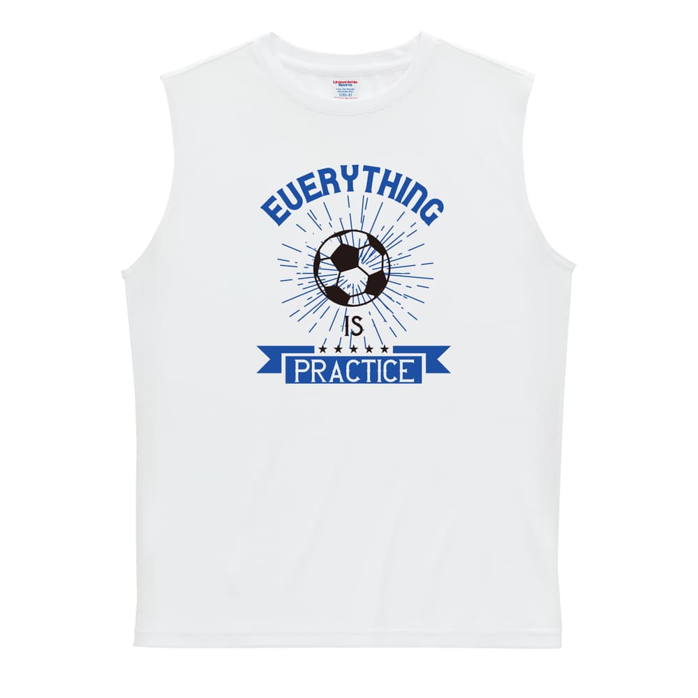 サッカー everything is practice リサイクルポリエステル ノースリーブシャツ