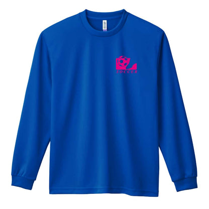 サッカー サッカーボールロゴT 吸水速乾ドライロングTシャツ