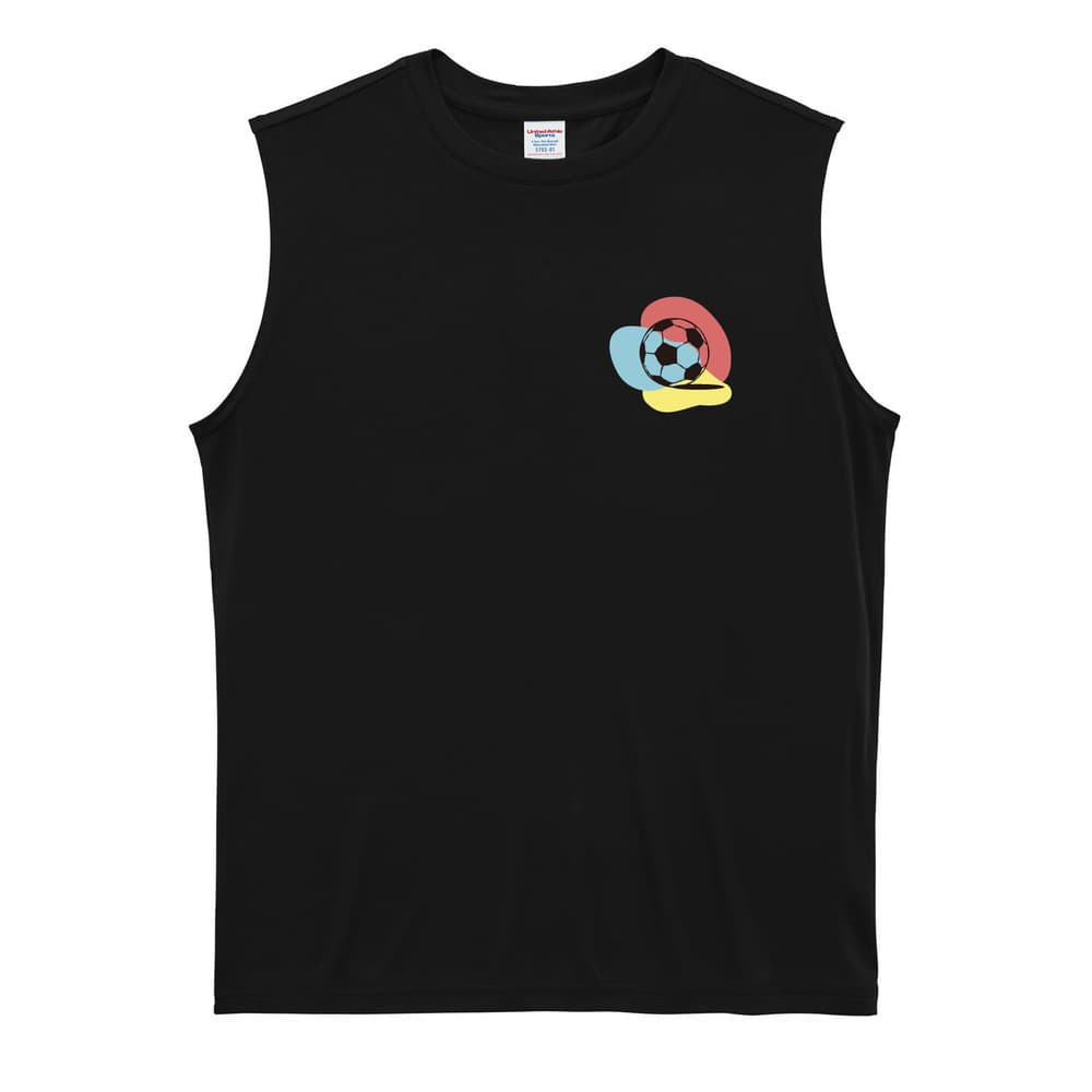 サッカー サッカーボールポップ リサイクルポリエステル ノースリーブシャツ