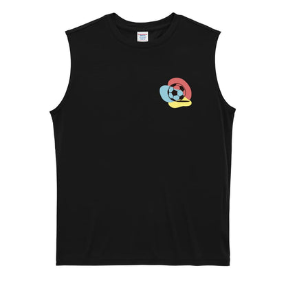 サッカー サッカーボールポップ リサイクルポリエステル ノースリーブシャツ