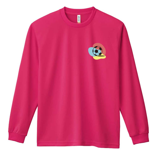 サッカー サッカーボールポップ 吸水速乾ドライロングTシャツ