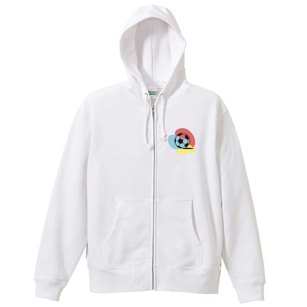 サッカー サッカーボールポップ 裏パイルジップパーカー