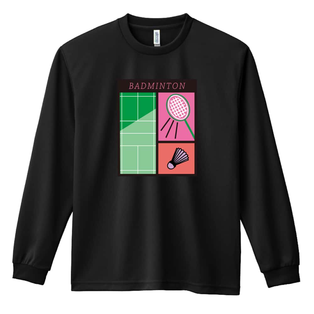 バドミントン パステルバドミントン 吸水速乾ドライロングTシャツ