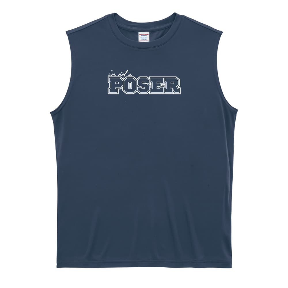 スケボー i’m not POSER リサイクルポリエステル ノースリーブシャツ