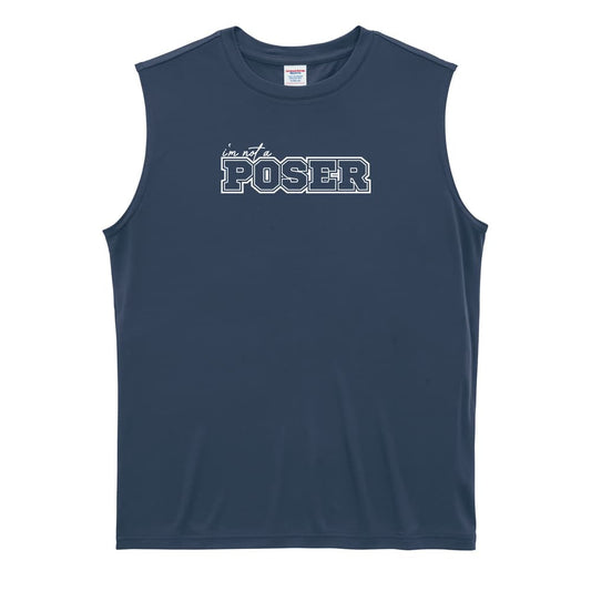 スケボー i’m not POSER リサイクルポリエステル ノースリーブシャツ