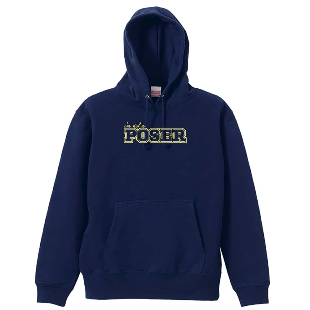 スケボー i’m not POSER 裏パイルプルオーバーパーカー