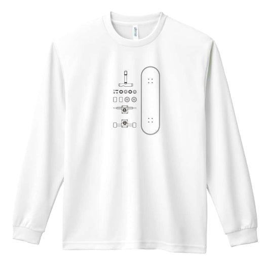 スケボー スケボーパーツ 吸水速乾ドライロングTシャツ