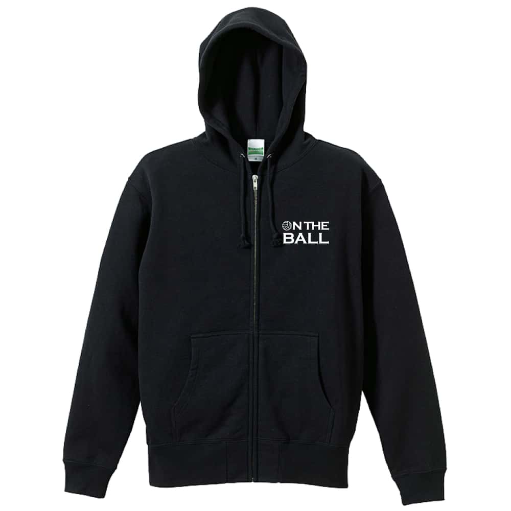 バレーボール ON THE BALL 裏パイルジップパーカー