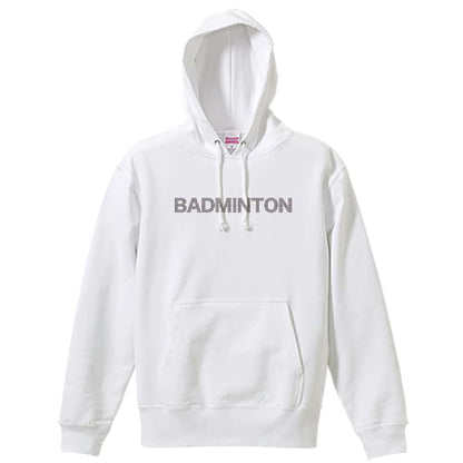 バドミントン BADMINTON グリッドロゴ 裏パイルプルオーバーパーカー