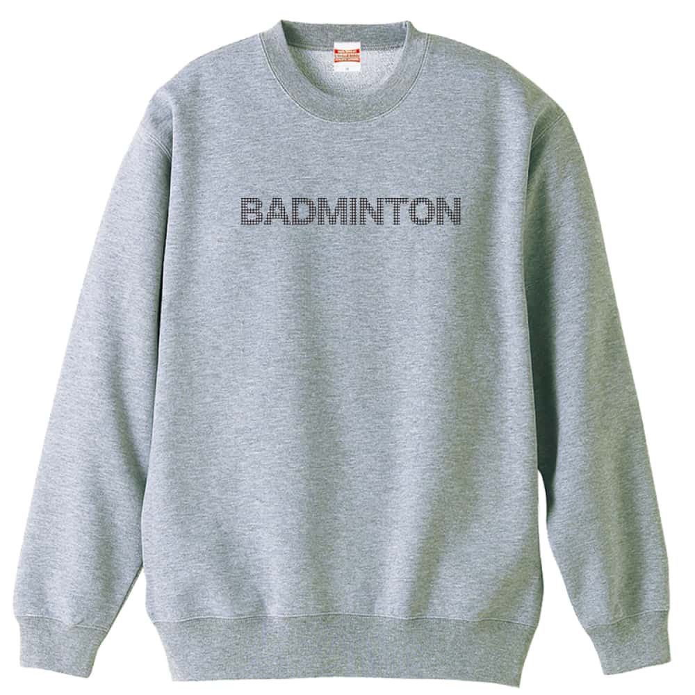 バドミントン BADMINTON グリッドロゴ 裏パイルスウェットトレーナー