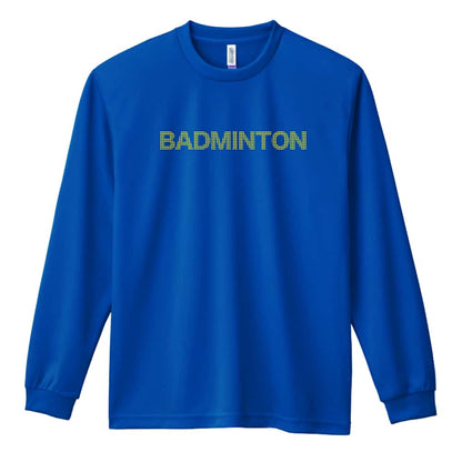 バドミントン BADMINTON グリッドロゴ 吸水速乾ドライロングTシャツ