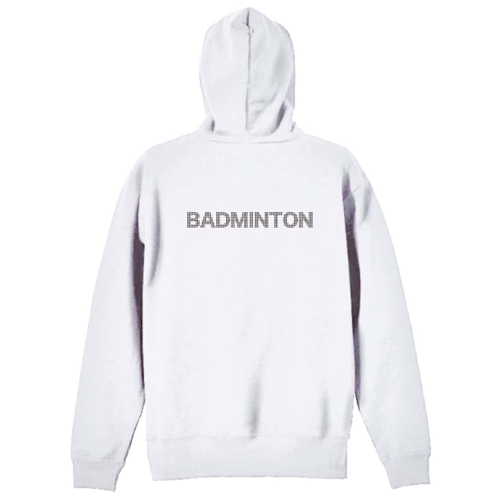 バドミントン BADMINTON グリッドロゴ 裏パイルジップパーカー