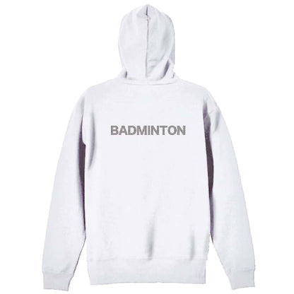 バドミントン BADMINTON グリッドロゴ 裏パイルジップパーカー