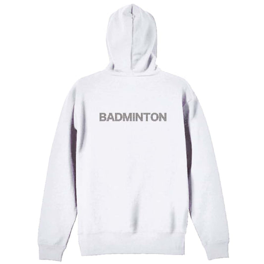 バドミントン BADMINTON グリッドロゴ 裏パイルジップパーカー