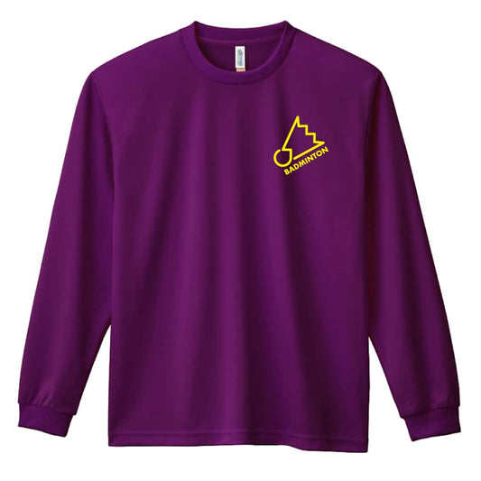 バドミントン BADMINTON フラットロゴ 吸水速乾ドライロングTシャツ