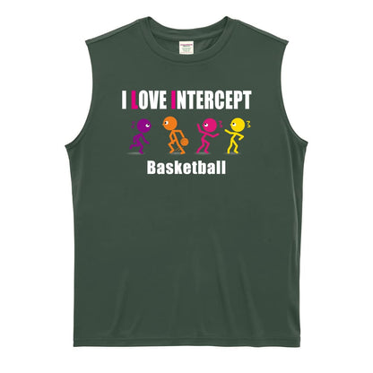 バスケットボール I LOVE INTERCEPT リサイクルポリエステル ノースリーブシャツ