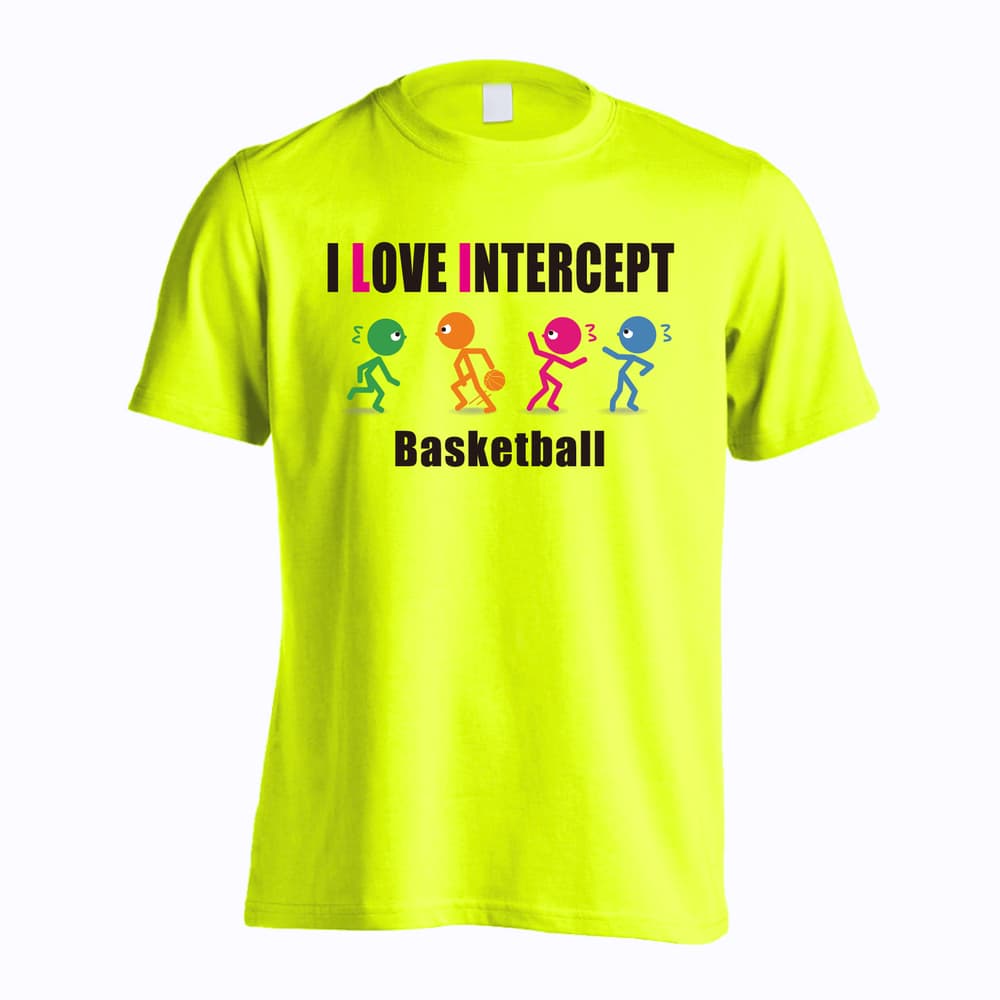 バスケットボール I LOVE INTERCEPT 吸水速乾ドライTシャツ