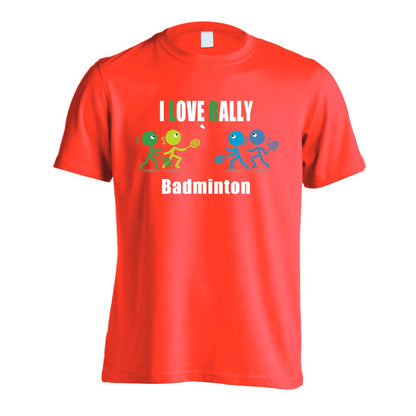 バドミントン I LOVE RALLY 吸水速乾ドライTシャツ