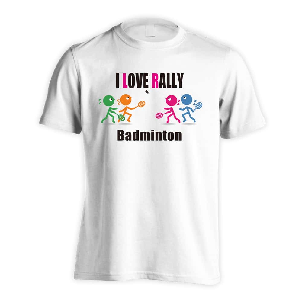 バドミントン I LOVE RALLY 吸水速乾ドライTシャツ