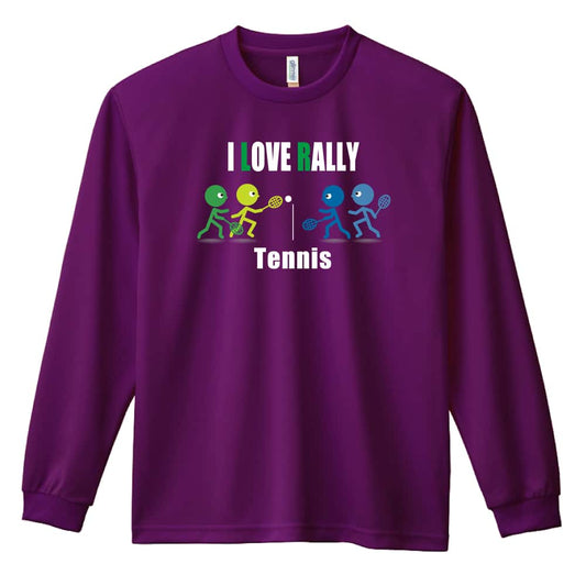 テニス I LOVE RALLY 吸水速乾ドライロングTシャツ
