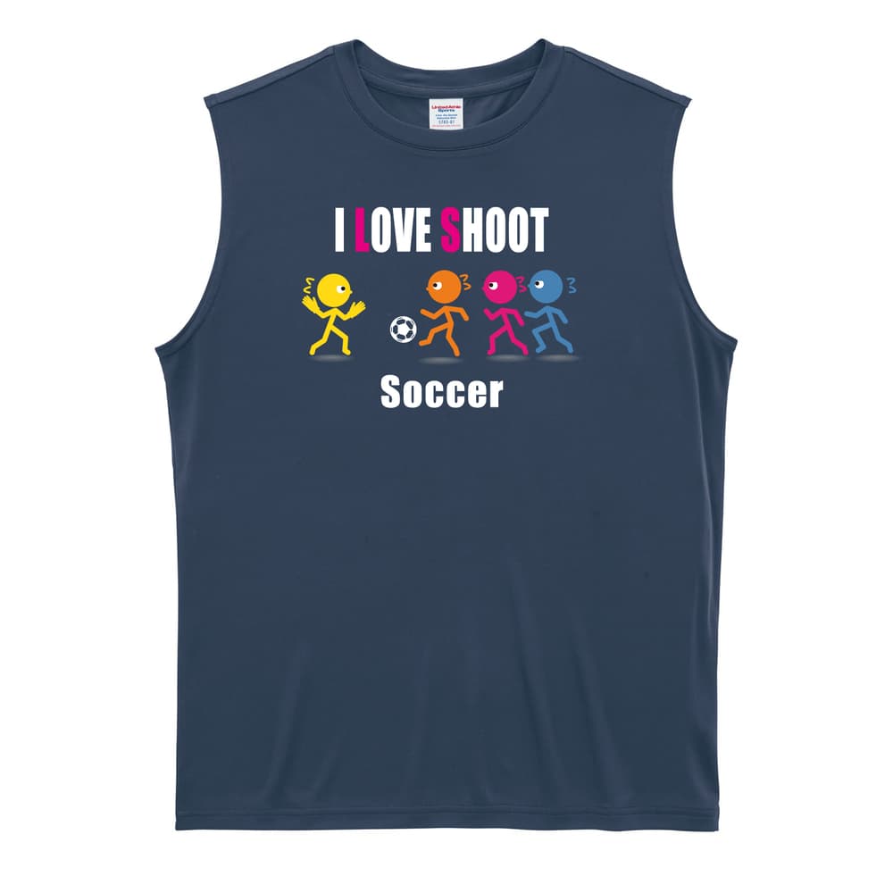 サッカー I LOVE SHOOT リサイクルポリエステル ノースリーブシャツ