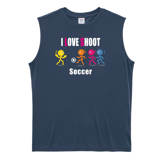 サッカー I LOVE SHOOT リサイクルポリエステル ノースリーブシャツ