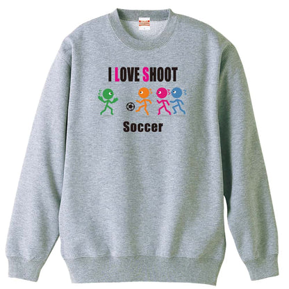 サッカー I LOVE SHOOT 裏パイルスウェットトレーナー
