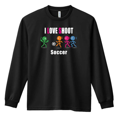 サッカー I LOVE SHOOT 吸水速乾ドライロングTシャツ