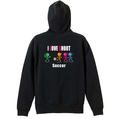 サッカー I LOVE SHOOT 裏パイルジップパーカー