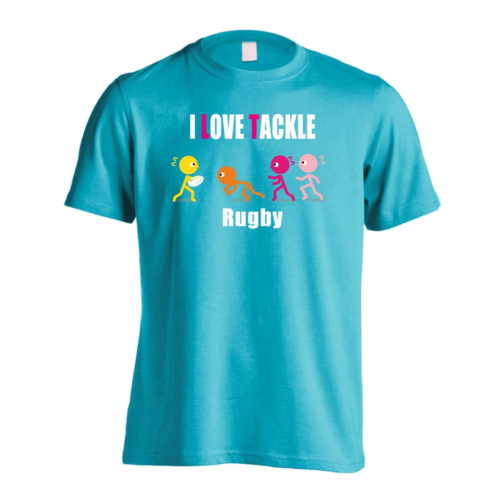 ラグビー I LOVE TACKLE 吸水速乾ドライTシャツ