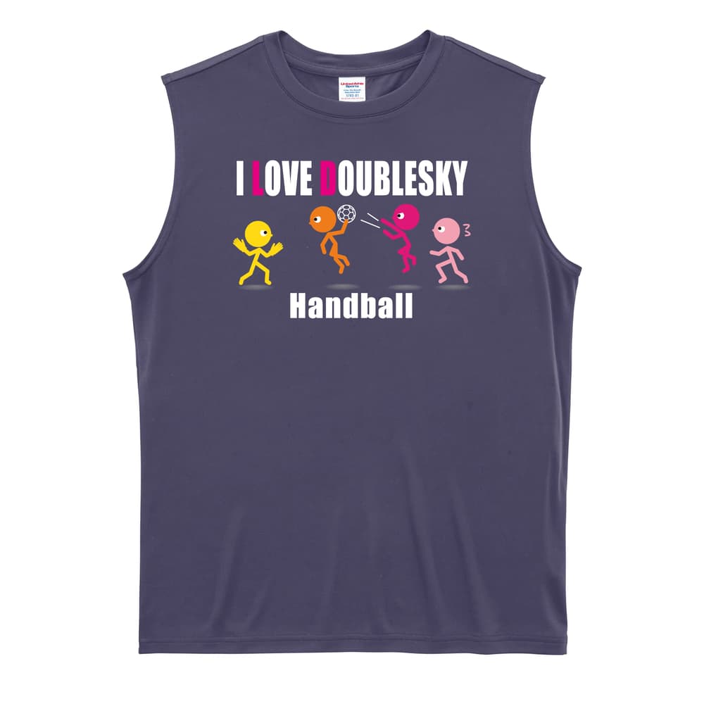 ハンドボール I LOVE DOUBLESKY リサイクルポリエステル ノースリーブシャツ