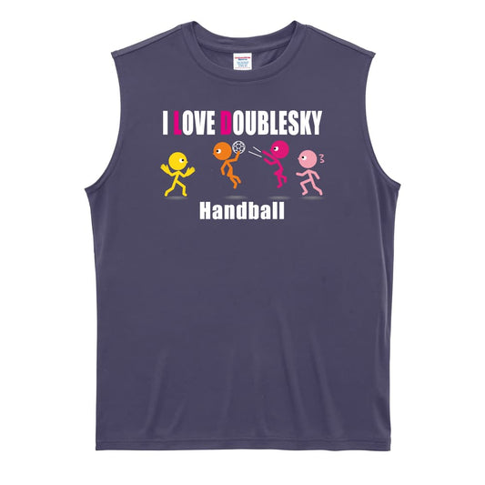 ハンドボール I LOVE DOUBLESKY リサイクルポリエステル ノースリーブシャツ