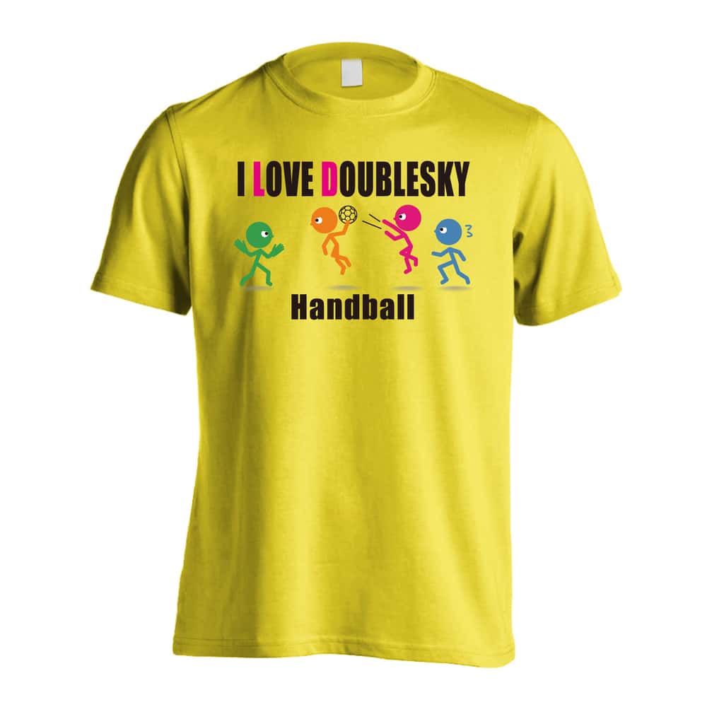 ハンドボール I LOVE DOUBLESKY 吸水速乾ドライTシャツ