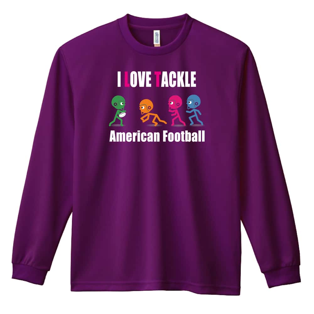 アメリカンフットボール I LOVE TACKLE 吸水速乾ドライロングTシャツ