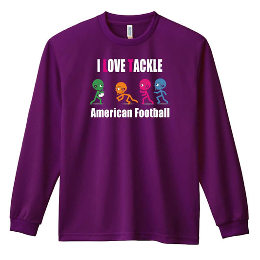 アメリカンフットボール I LOVE TACKLE 吸水速乾ドライロングTシャツ