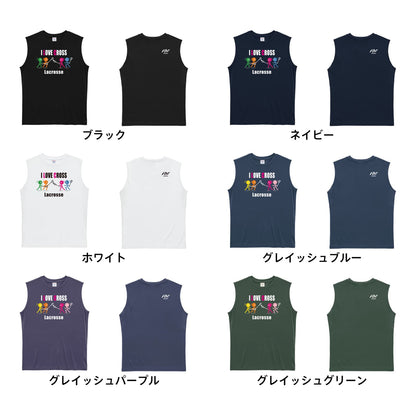 ラクロス I LOVE CROSS リサイクルポリエステル ノースリーブシャツ カラーバリエーション一覧