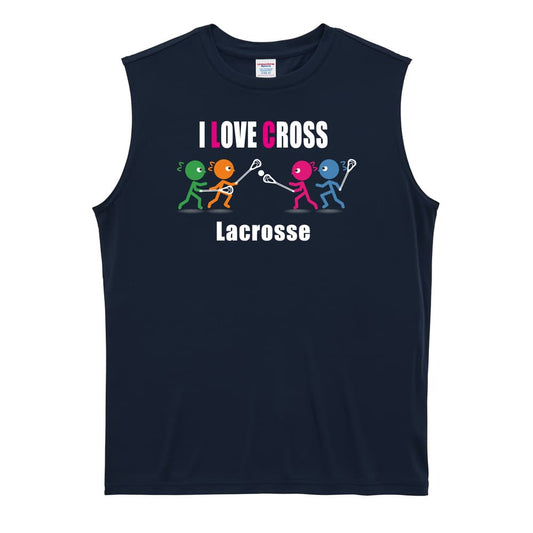 ラクロス I LOVE CROSS リサイクルポリエステル ノースリーブシャツ