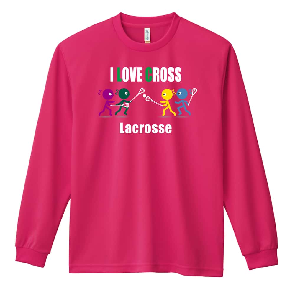 ラクロス I LOVE CROSS 吸水速乾ドライロングTシャツ