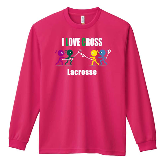 ラクロス I LOVE CROSS 吸水速乾ドライロングTシャツ