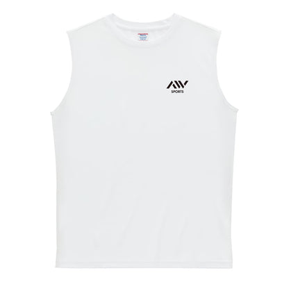 バドミントン 今日は用事があるので早めにスマッシュします。 リサイクルポリエステル ノースリーブシャツ 前面デザイン