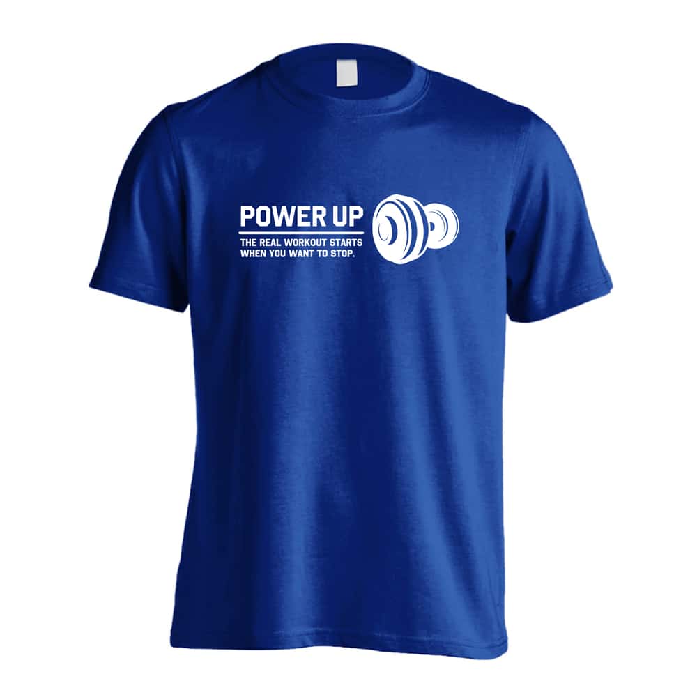 POWER UP 筋トレ 筋肉 ワークアウト 吸水速乾ドライTシャツ